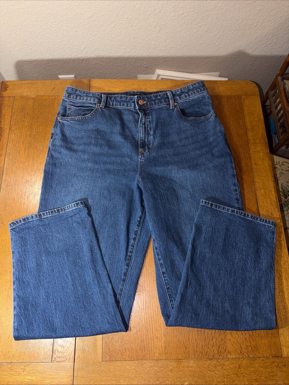 Talbots High Waisted Relaxed Straight Leg Jean Size 16 EUC